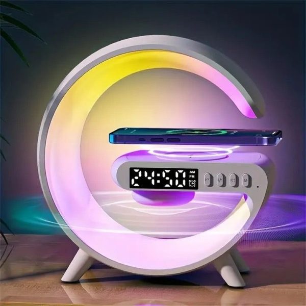 G63 Rgb Light Bluetooth Speaker Charging 4 In 1 Led Rgb Night Light Alarm Clock