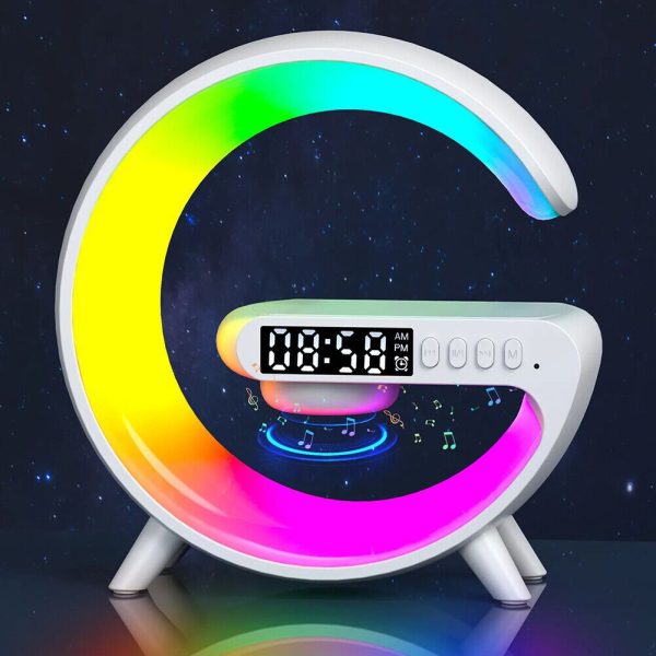 G63 Rgb Light Bluetooth Speaker Charging 4 In 1 Led Rgb Night Light Alarm Clock