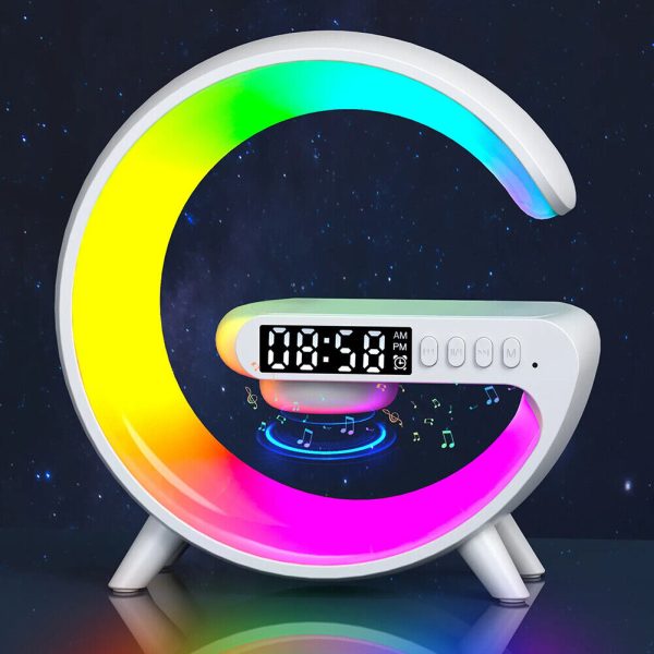 G63 Rgb Light Bluetooth Speaker Charging 4 In 1 Led Rgb Night Light Alarm Clock