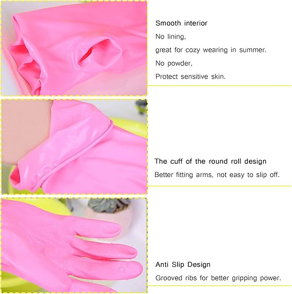 Dishwashing Rubber Gloves Pair