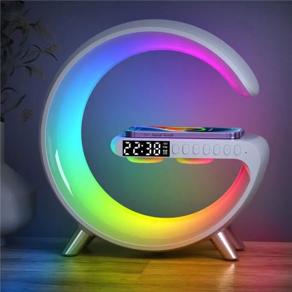 G63 Rgb Light Bluetooth Speaker Charging 4 In 1 Led Rgb Night Light Alarm Clock