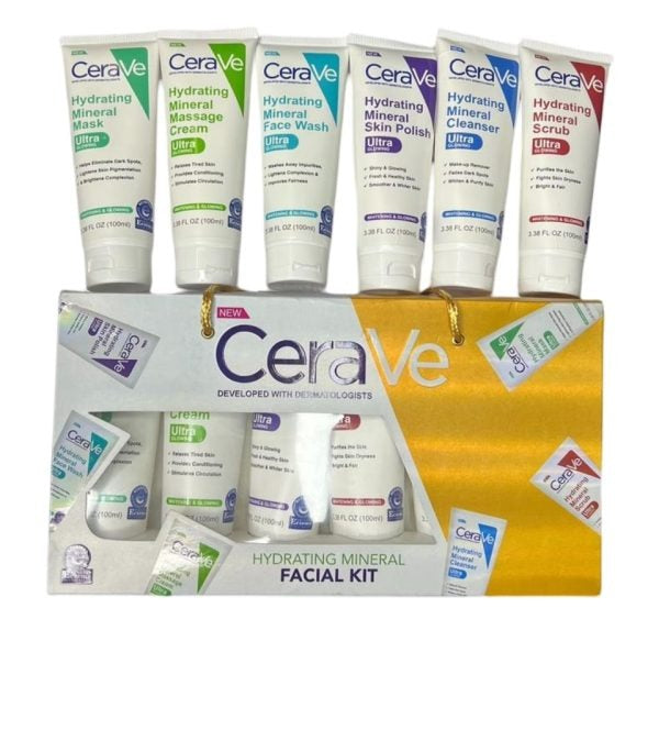 Cerave Hydrating Mineral Facial Kit Pack of 06