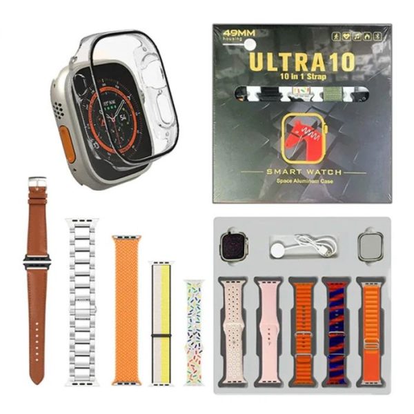 Ultra 10 Smart Watch 10 In 1 Straps+jelly Case