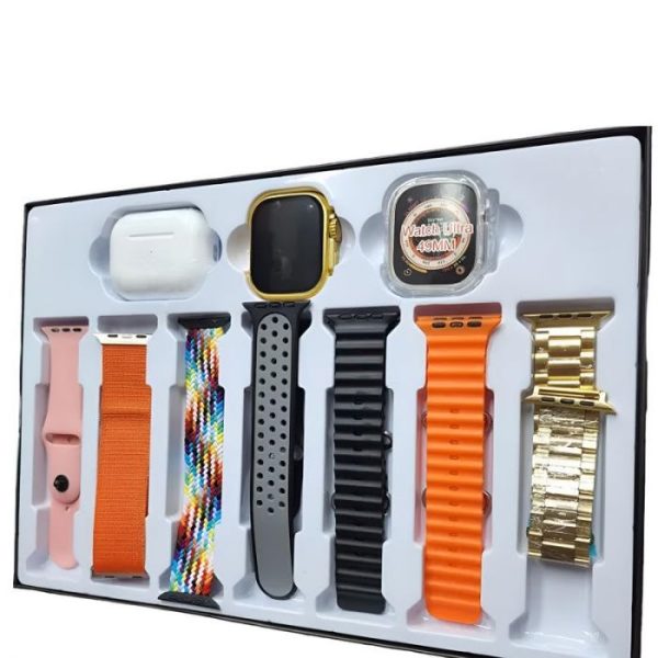 H20 Ultra Smartwatch 10 In 1 7 Straps + Silicone Case + Earbuds
