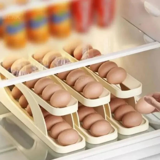 Egg Organizer Automatic Scrolling Egg Rack Pack of 2
